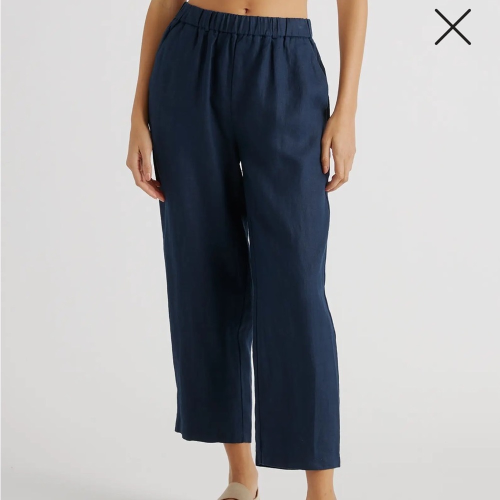Quince 100% European Linen Pants Navy XS